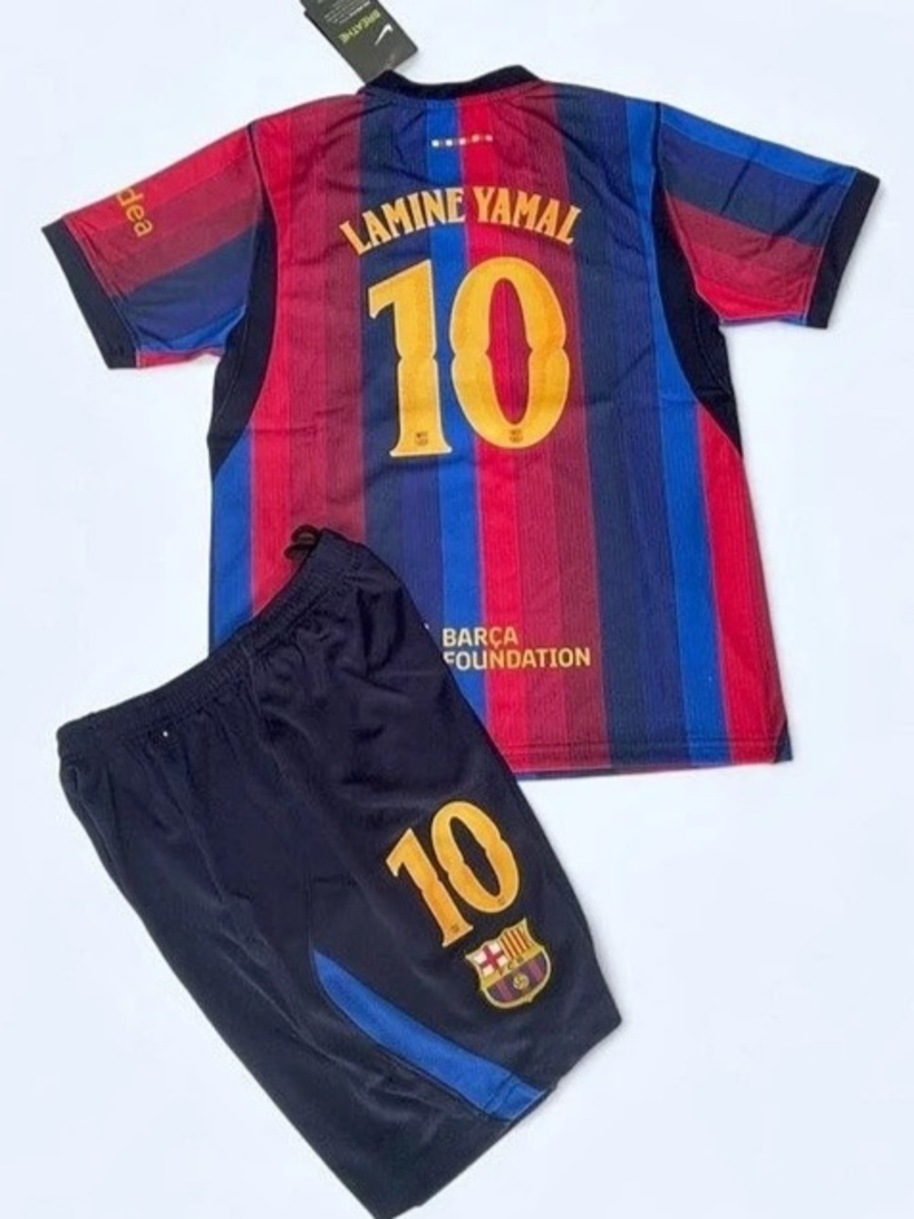 FC Barcelona Lamine Yamal #10 Kids Soccer Jersey & Shorts Set